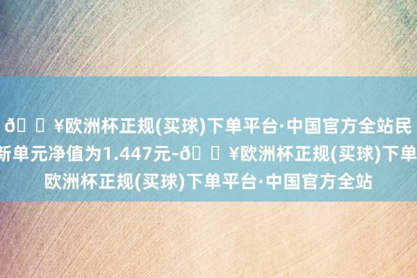 🔥欧洲杯正规(买球)下单平台·中国官方全站民生加银优选股票最新单元净值为1.447元-🔥欧洲杯正规(买球)下单平台·中国官方全站