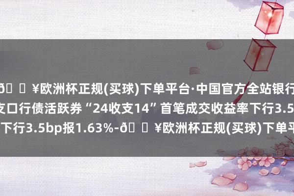 🔥欧洲杯正规(买球)下单平台·中国官方全站银行间债券市集1年期收支口行债活跃券“24收支14”首笔成